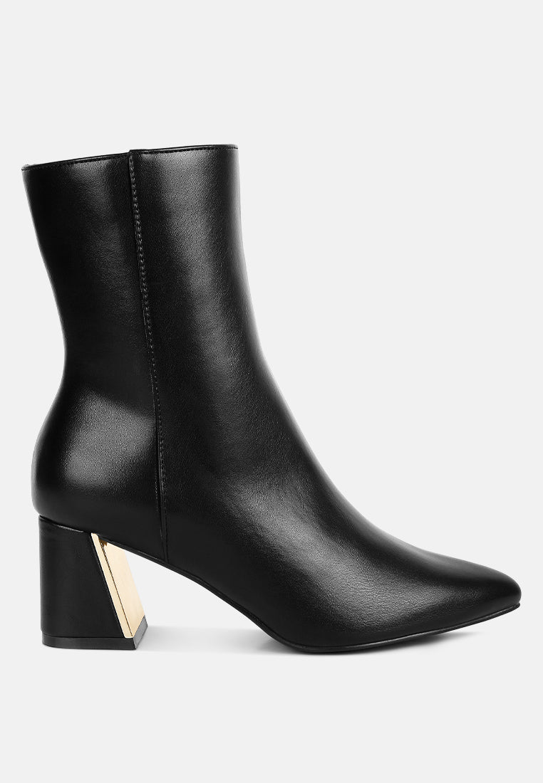 kaira metallic accent heel high ankle boots#color_black