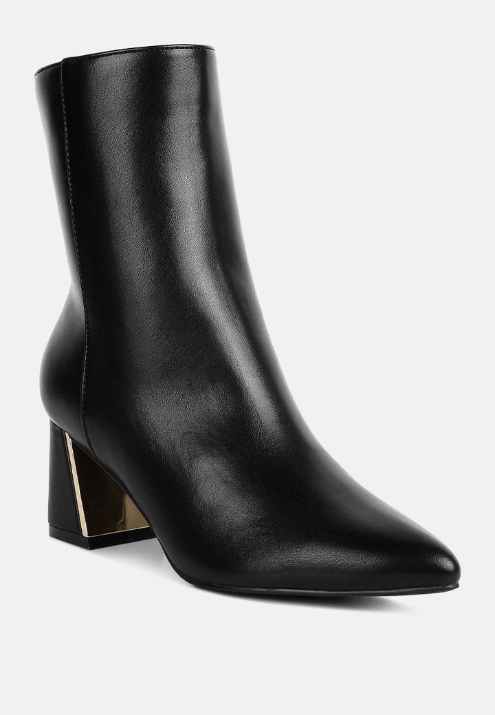 metallic accent heel high ankle boots by mode#color_black