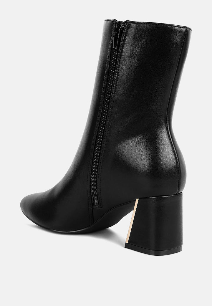metallic accent heel high ankle boots by mode#color_black