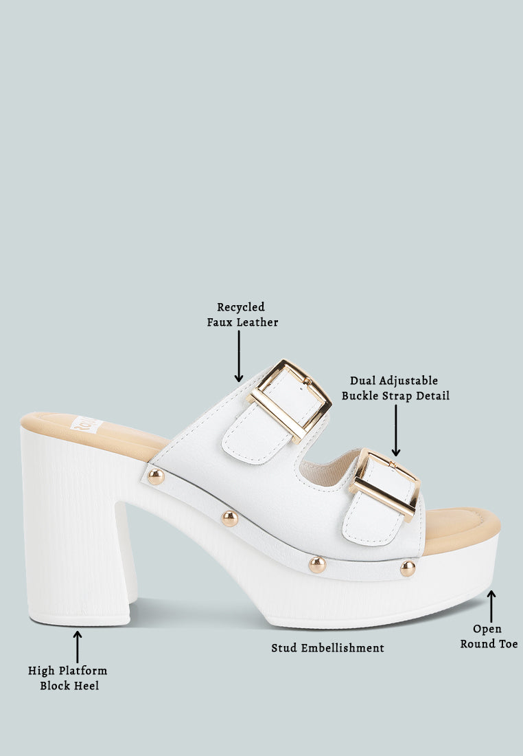 kenna dual buckle strap sandals#color_white