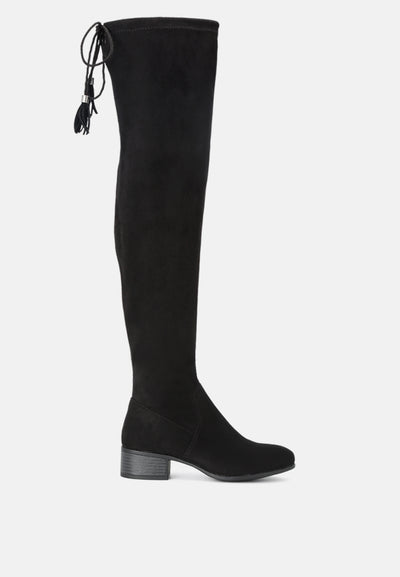 kiana faux leather over the knee boots#color_black