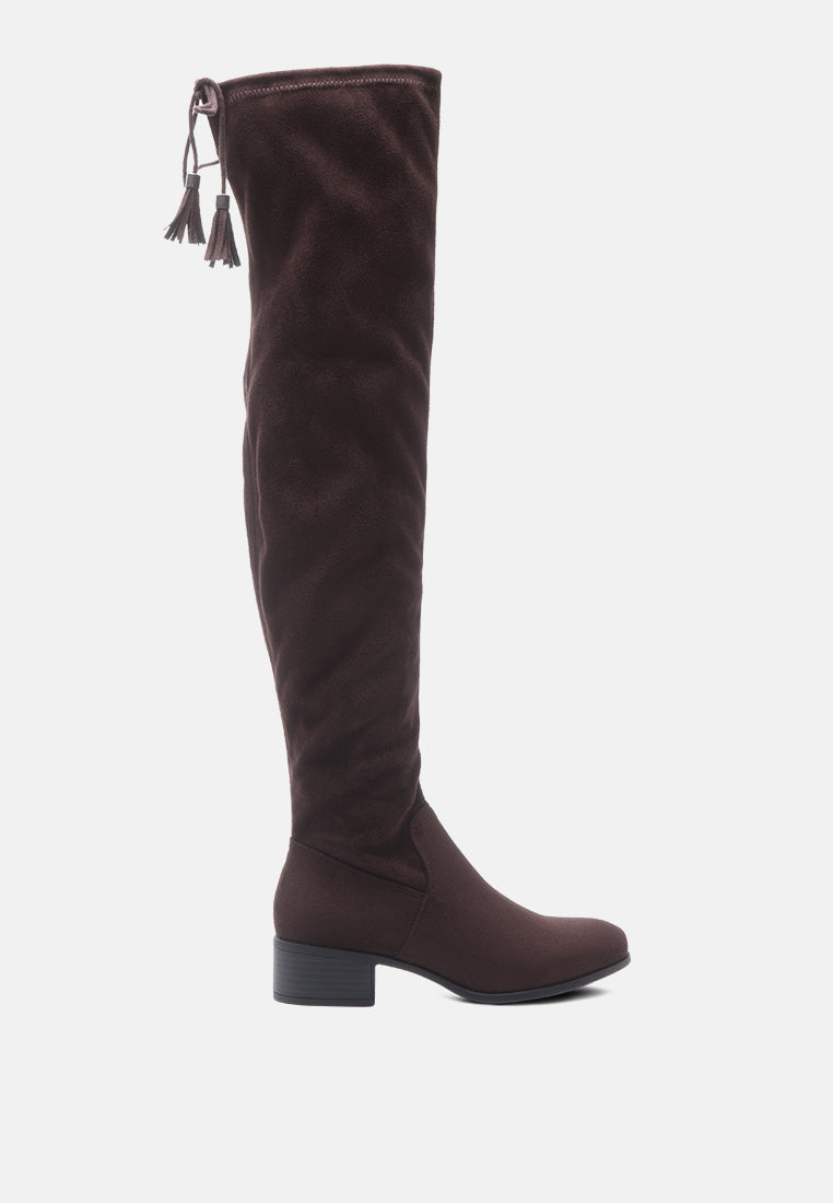 kiana faux leather over the knee boots#color_brown