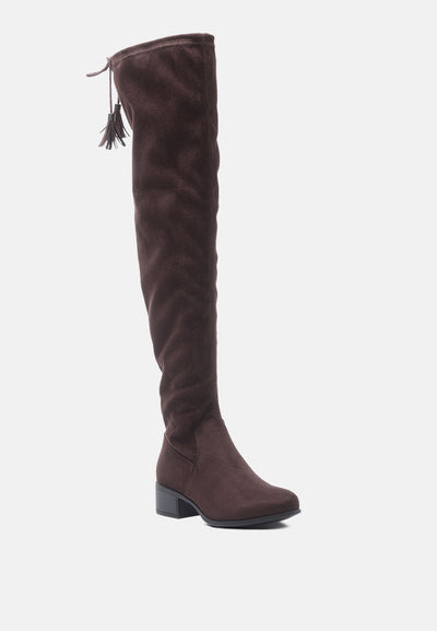 kiana faux leather over the knee boots#color_brown