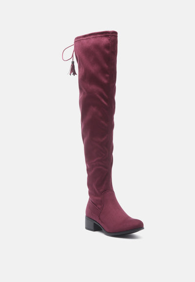 kiana faux leather over the knee boots#color_burgundy