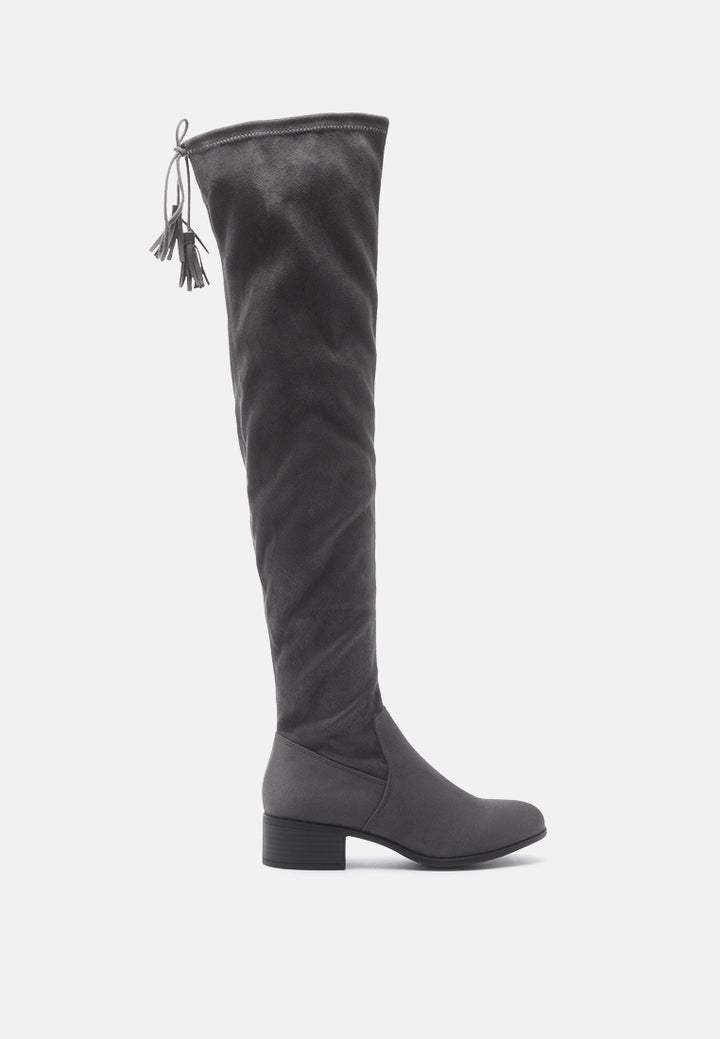 kiana faux leather over the knee boots#color_grey