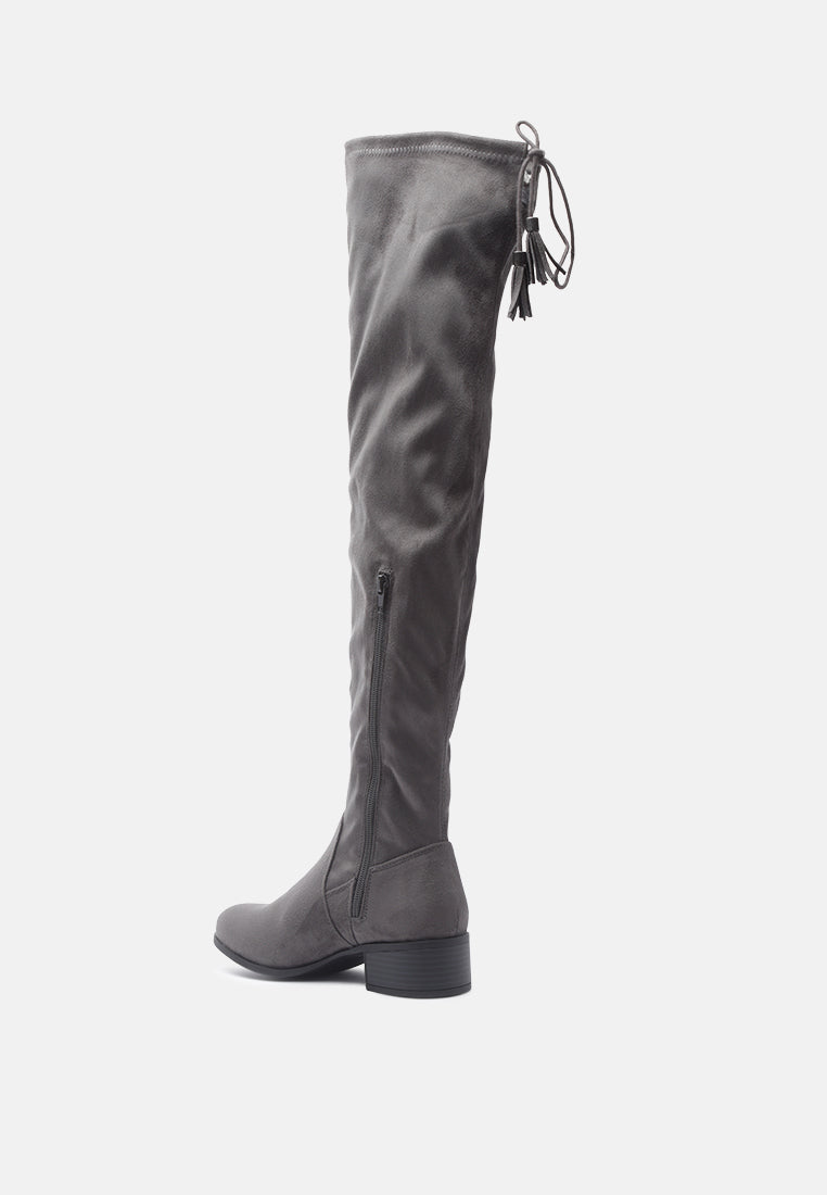kiana faux leather over the knee boots#color_grey
