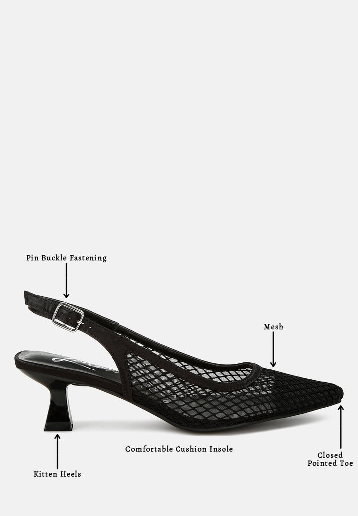 mesh-pointed mules by ruw color_black