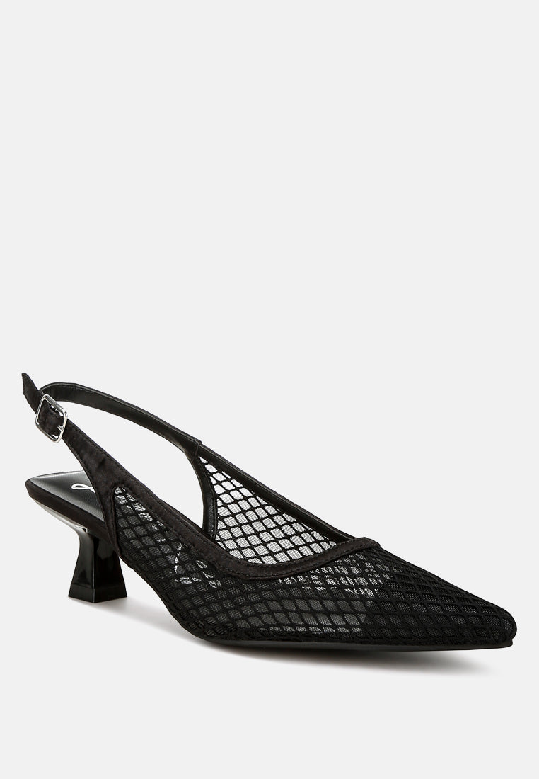 mesh-pointed mules by ruw color_black