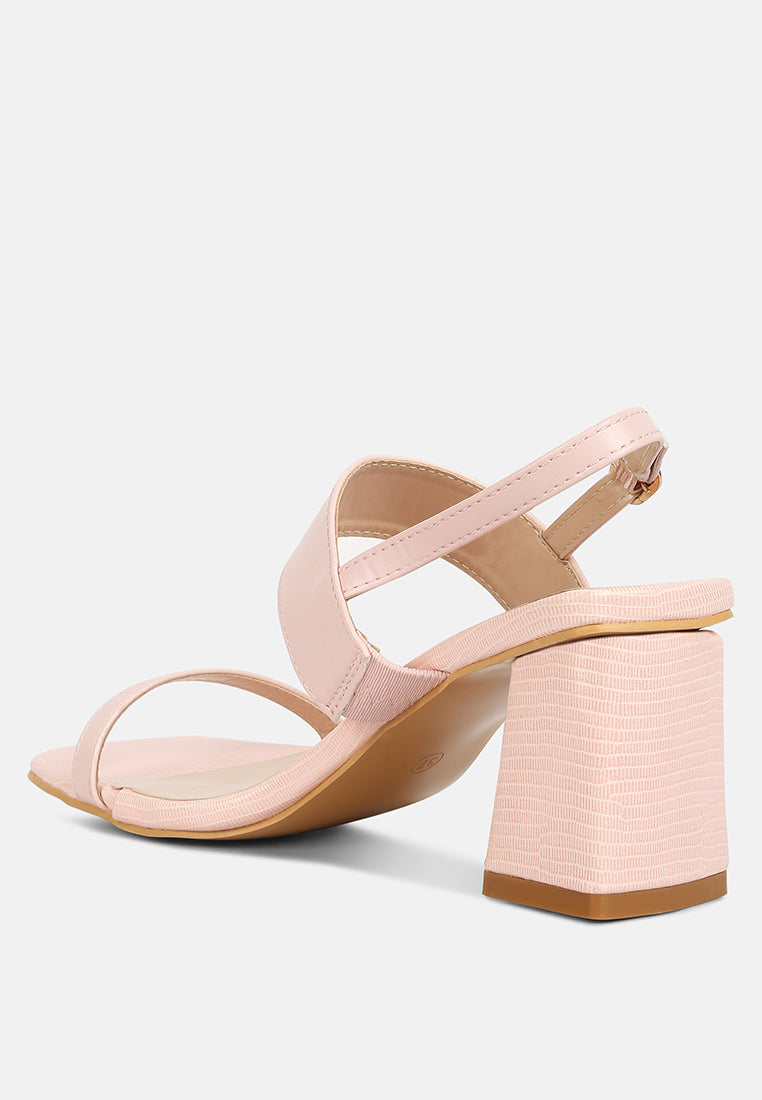 kirk elasticated gussets block heel sandals#color_pink