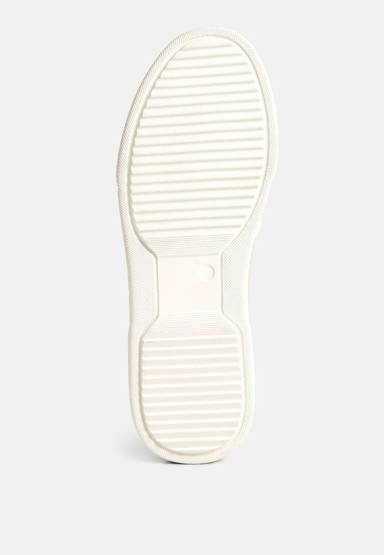 Zapatillas Kjaer de piel en dos tonos