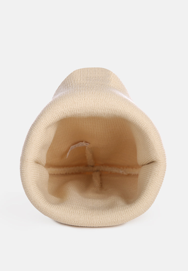 knitted beanie cap#color_beige
