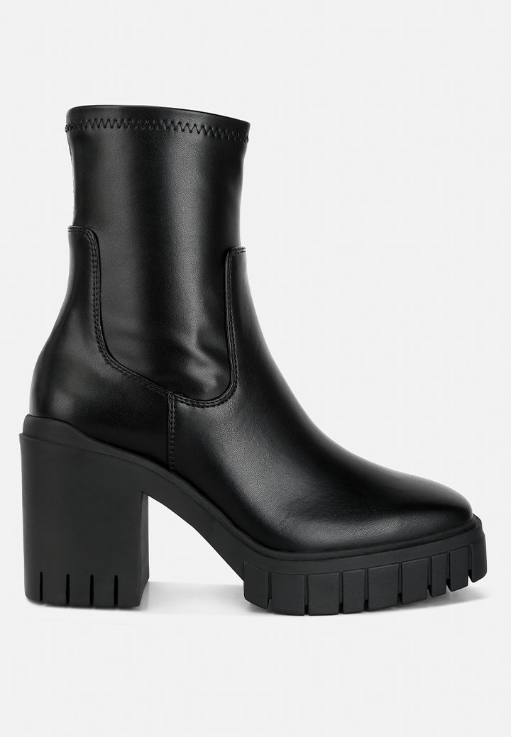 kokum faux leather platform ankle boots#color_black