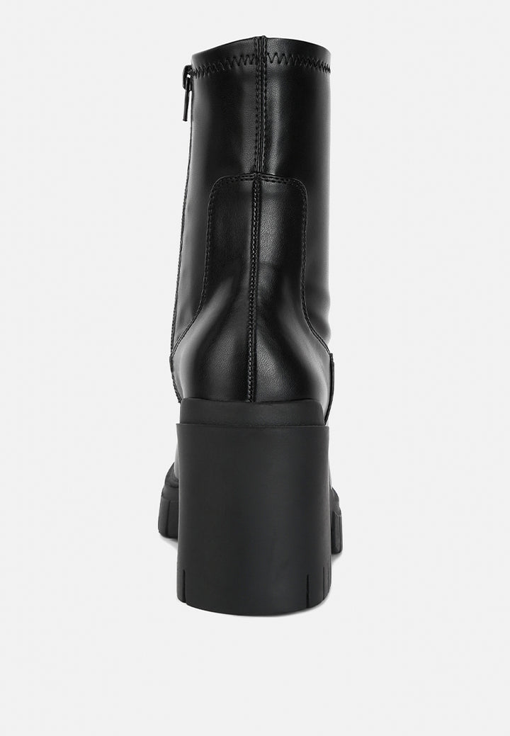 kokum faux leather platform ankle boots by ft#color_black