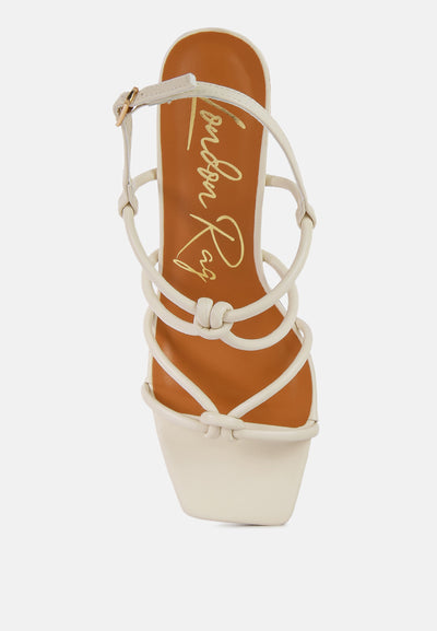 kralor knotted strap mid heel sandal#color_beige