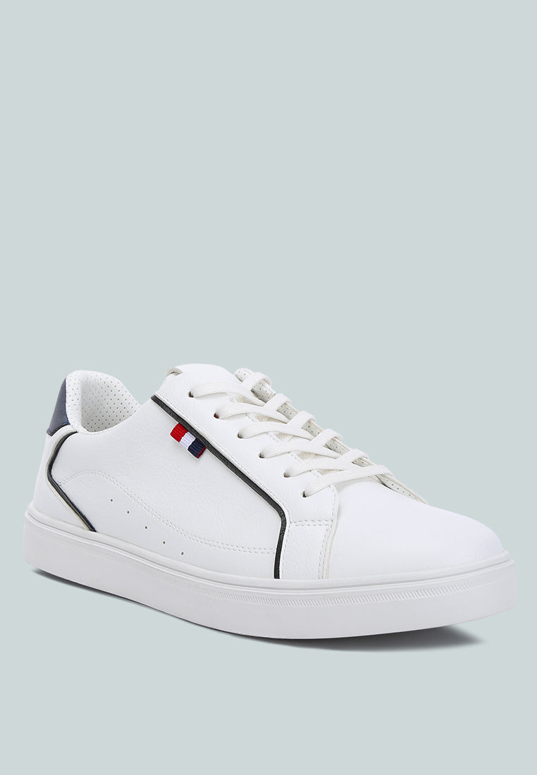 lace-up sneakers by ruw#color_white