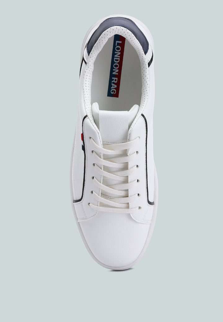 lace-up sneakers by ruw#color_white