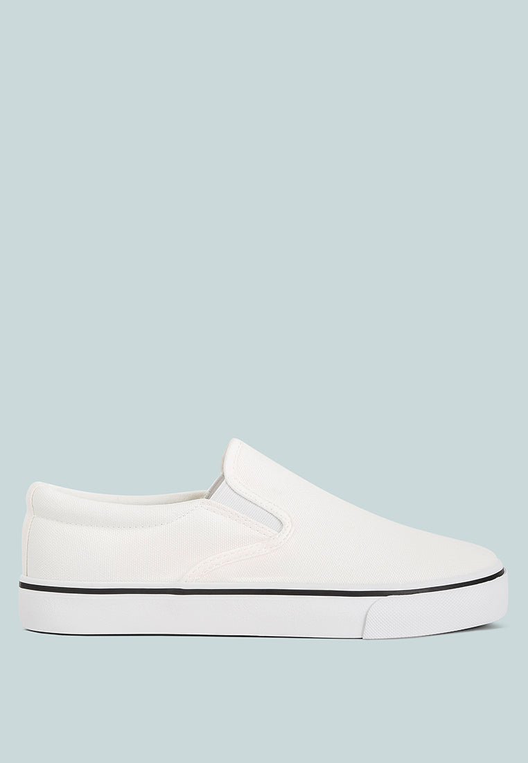 laszlo canvas slip on sneakers#color_white