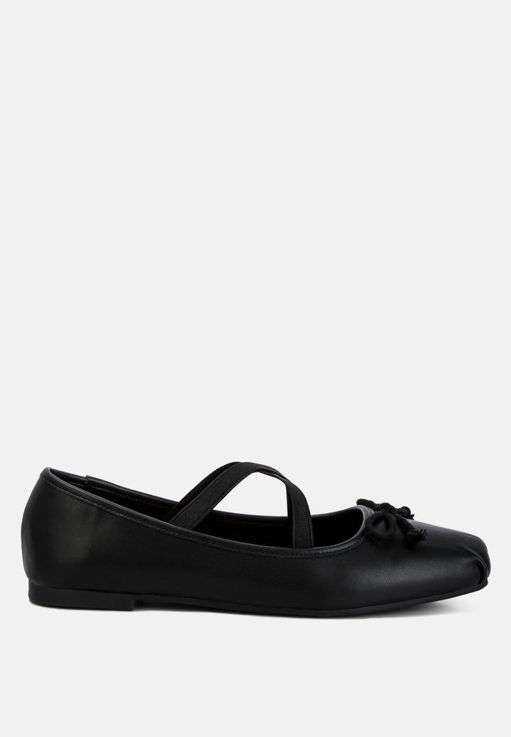 recycled faux leather ballet flats by ruw#color_black