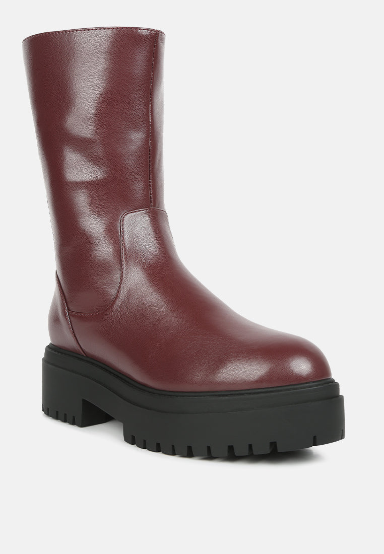 lewisa panelled lug sole boots#color_burgundy