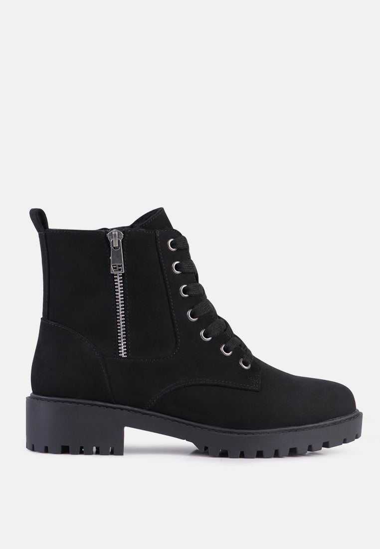 lina wide fit lace-up boots with side zipper#color_black