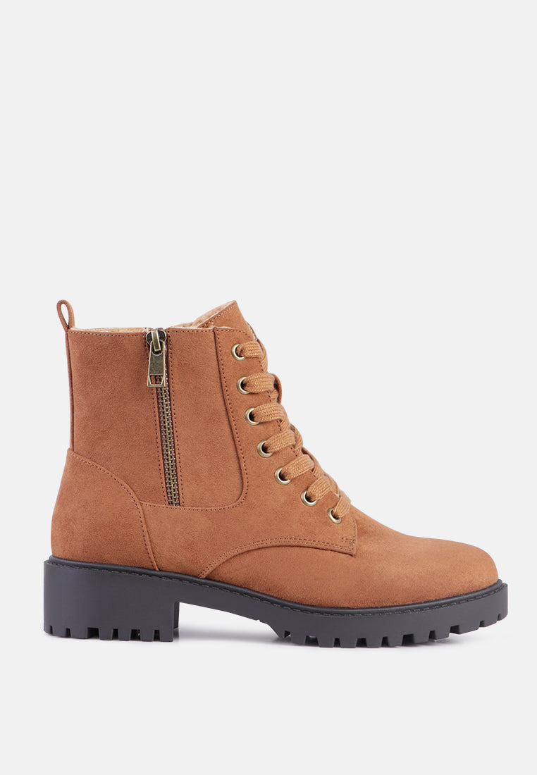 lina wide fit lace-up boots with side zipper#color_tan