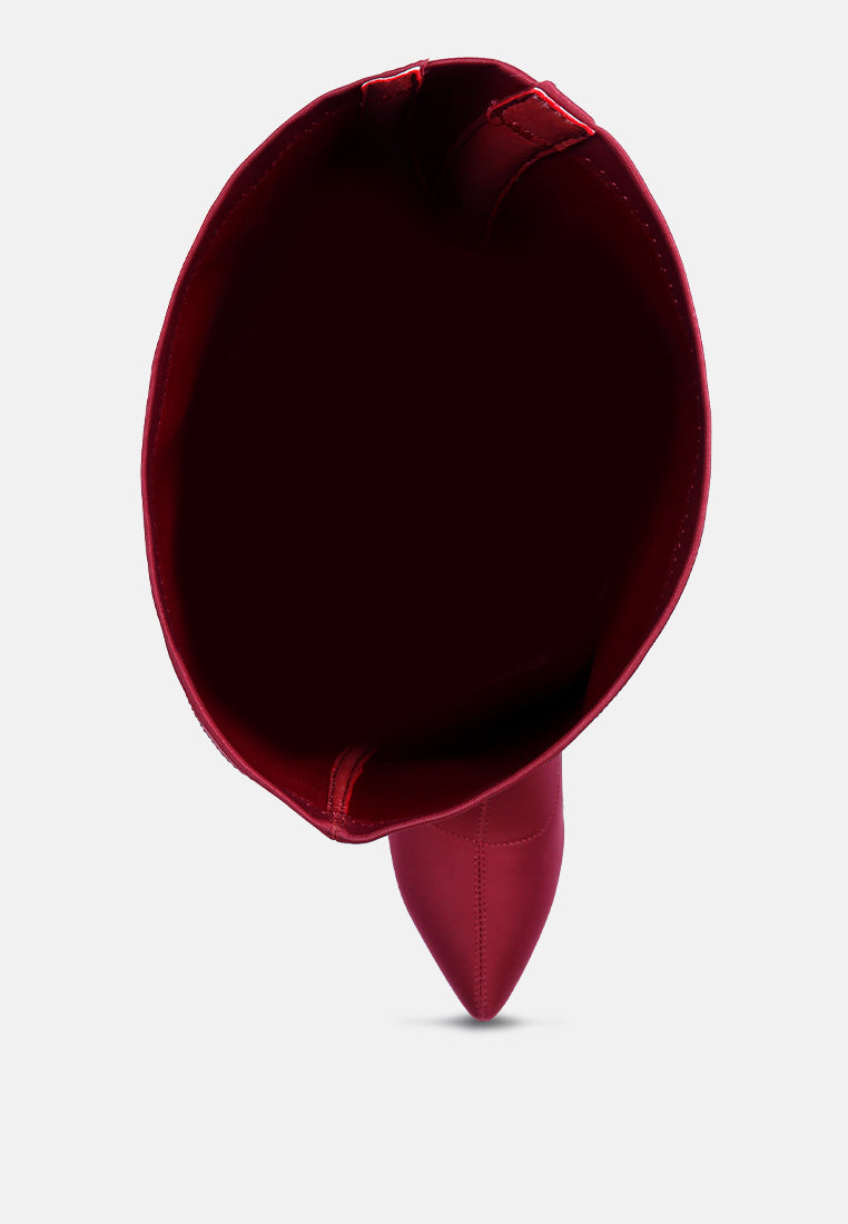 lolling long high heel boots#color_burgundy