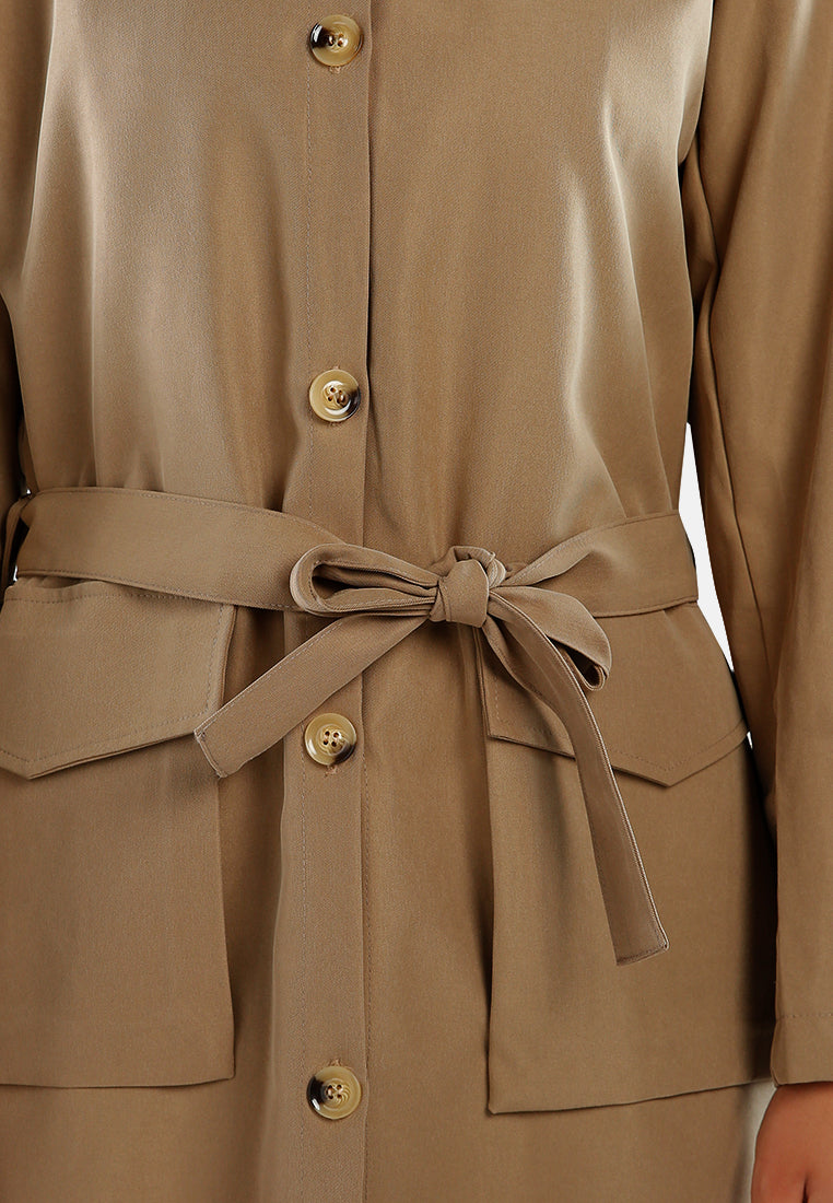 long belted shacket#color_taupe