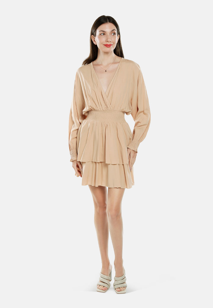 long lantern sleeves dress by ruw#color_beige