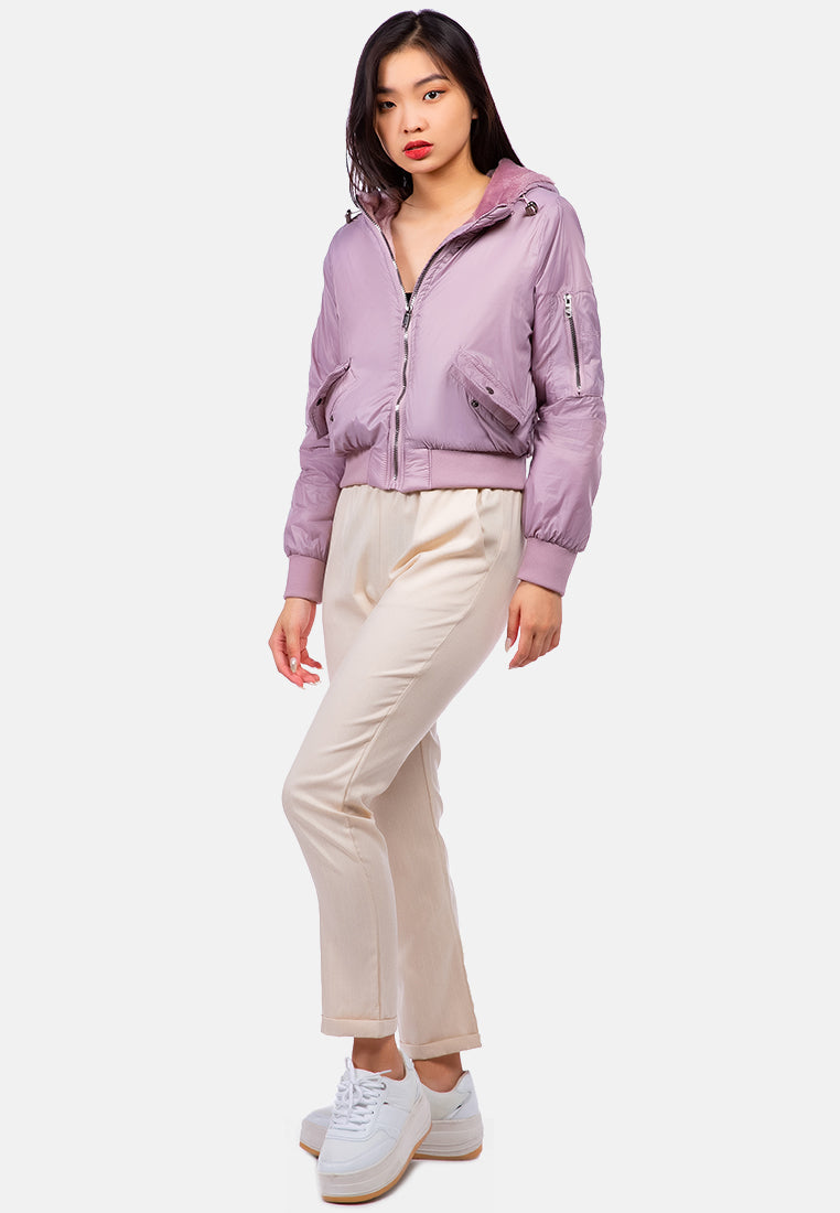 long sleeve hoodie puffer jacket#color_deep-lavender