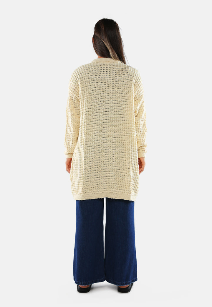 long sleeve knit cardigan#color_apricot
