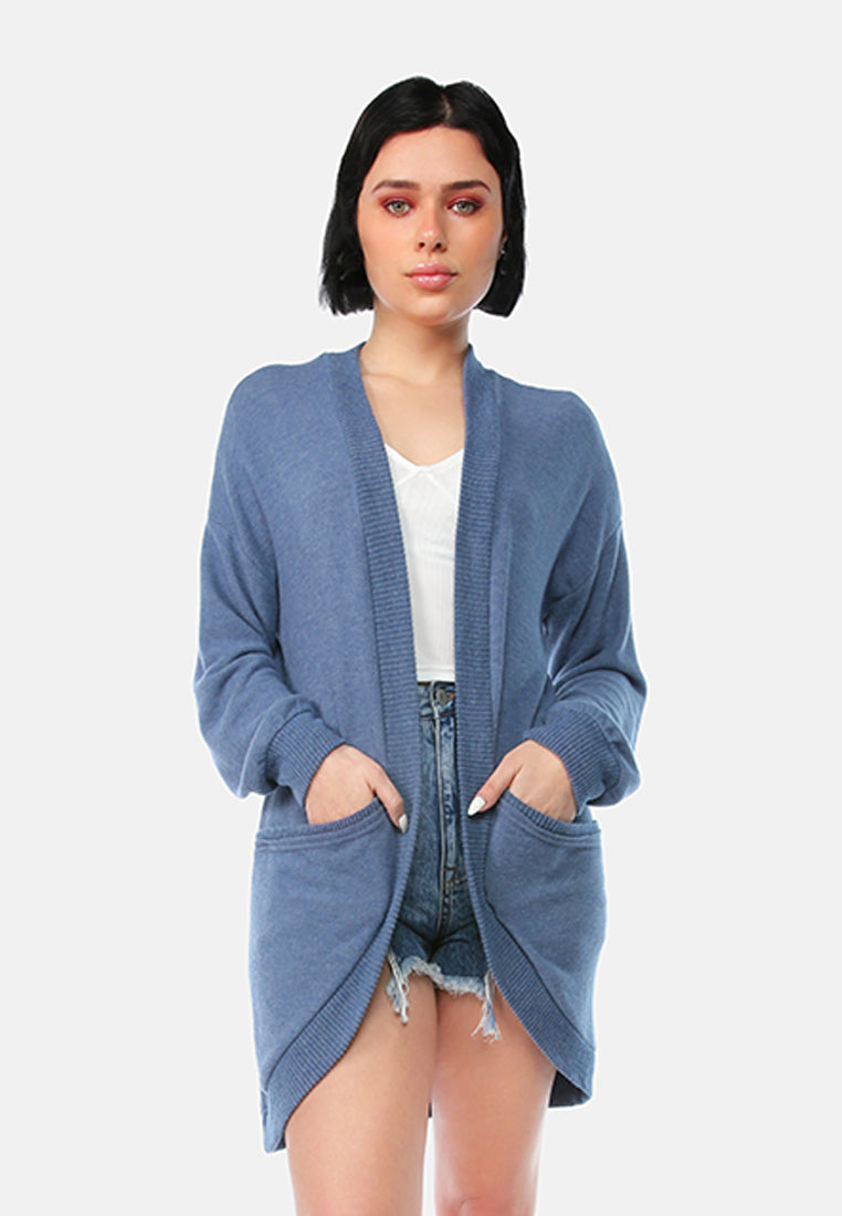 long sleeves knit cardigan#color_dusty-indigo