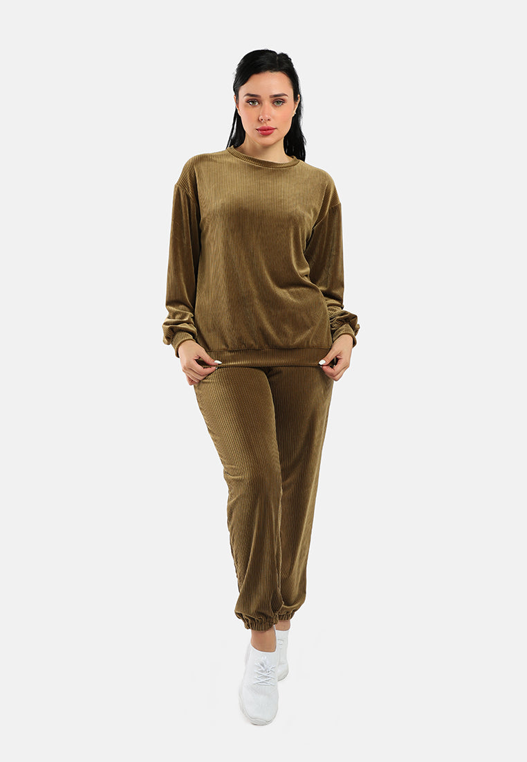 loungewear corduroy pants by ruw#color_army-green