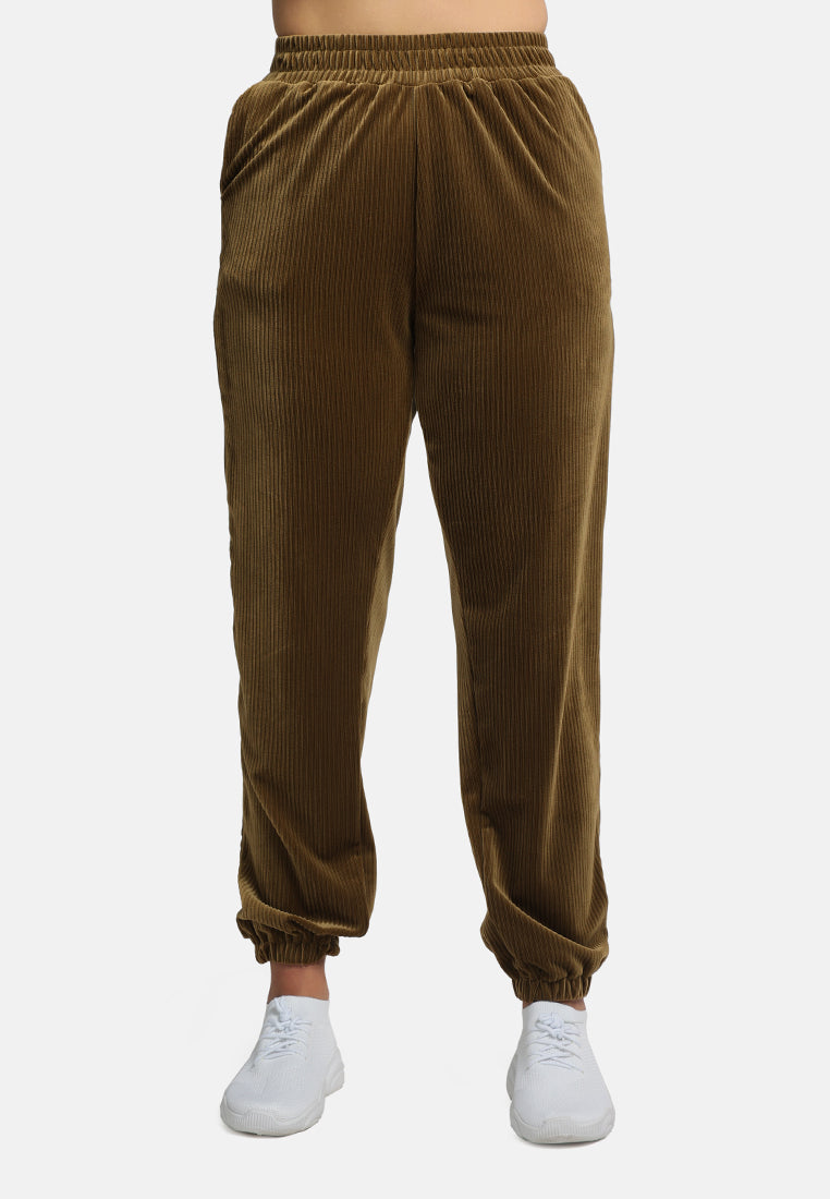 loungewear corduroy pants#color_army-green