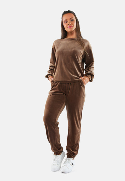 loungewear corduroy pants#color_brown