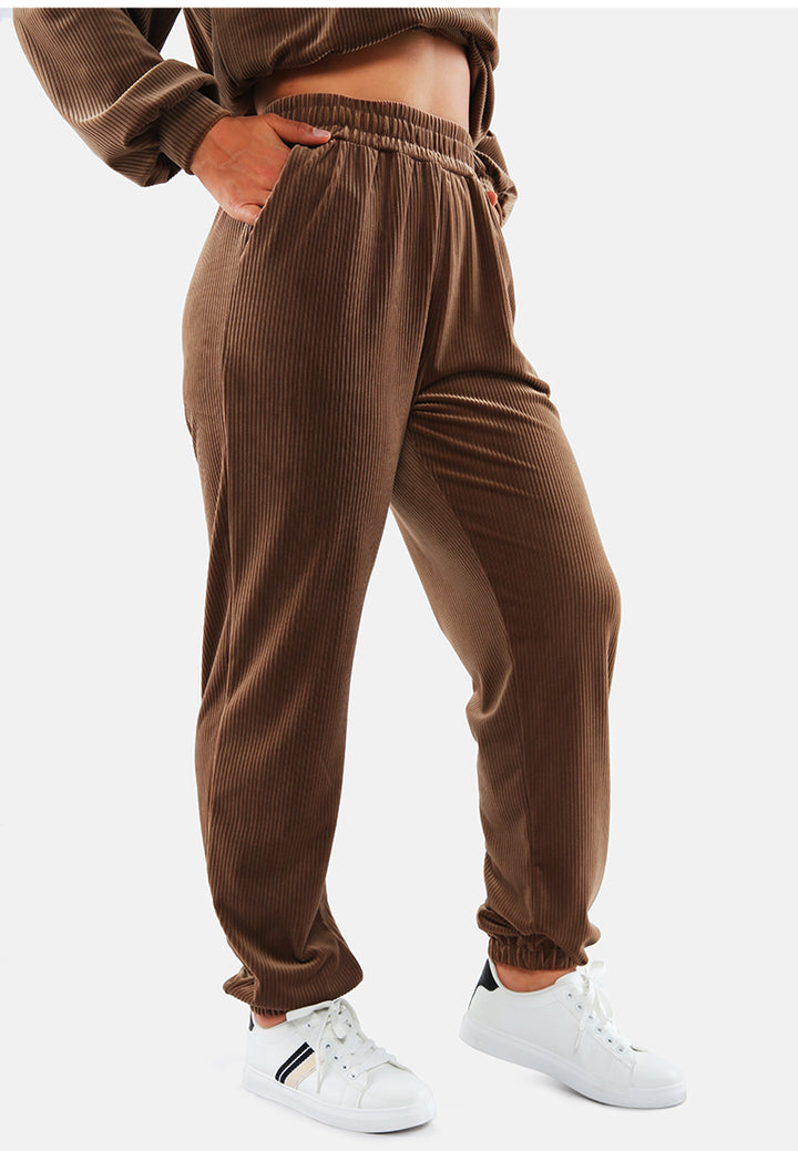 loungewear corduroy pants by ruw#color_brown