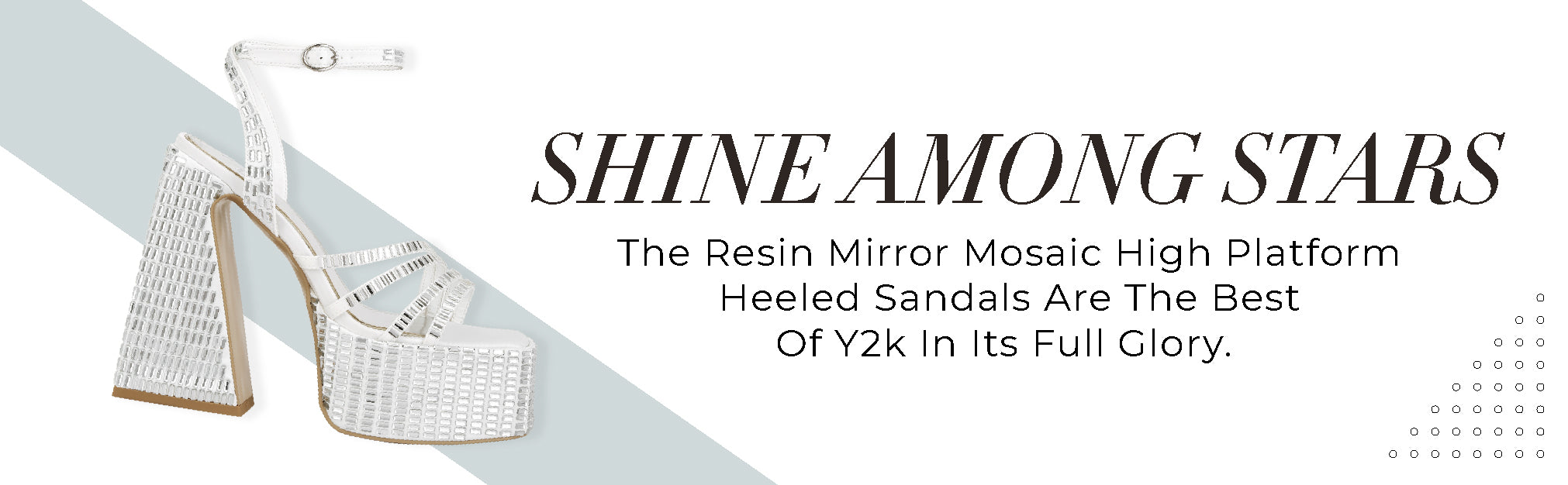 lustrous mirror embellished flare block heel sandals