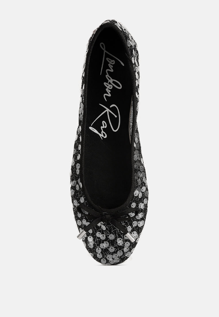 lysander sequin embellished sheer ballet flats#color_black