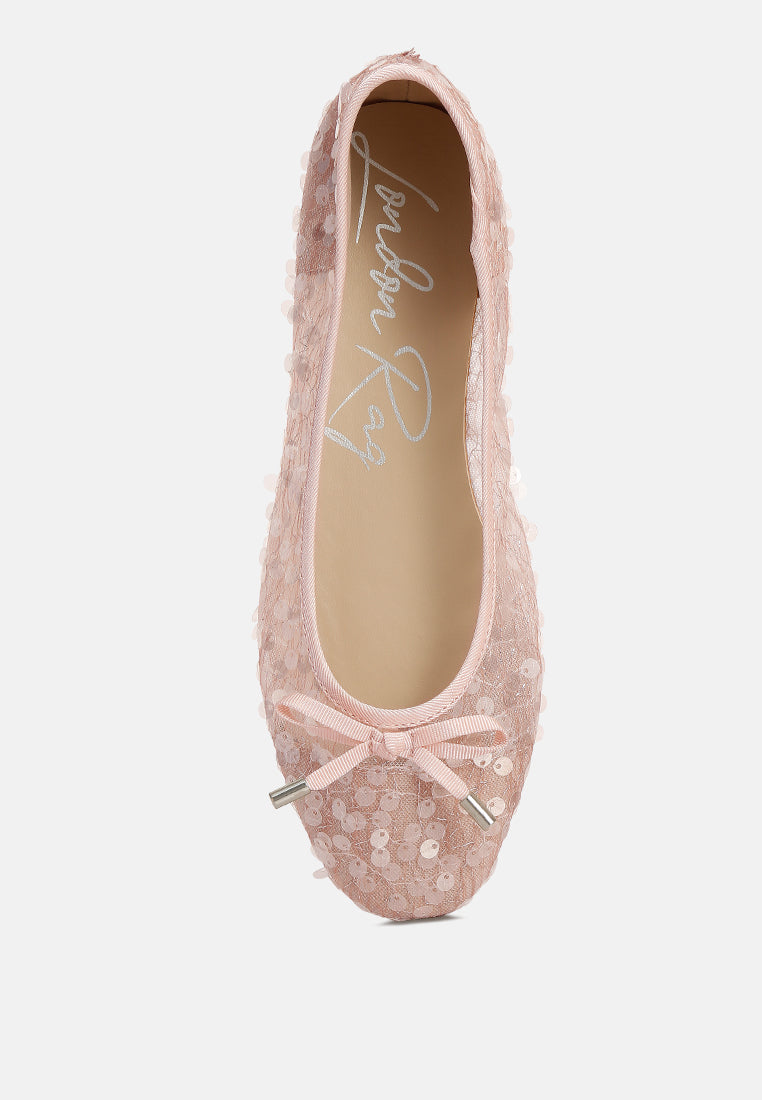 lysander sequin embellished sheer ballet flats#color_pink