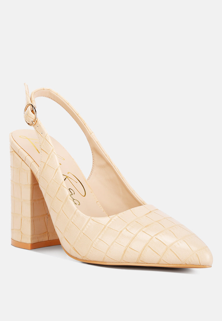 macha croctexture sling back heels#color_beige