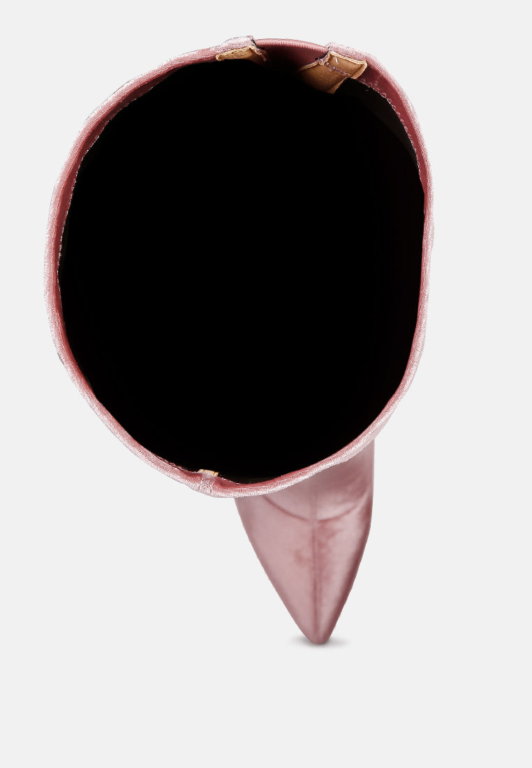 madmam stretch high heel velvet boot#color_rose