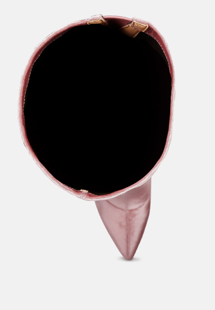 madmam stretch high heel velvet boot#color_rose