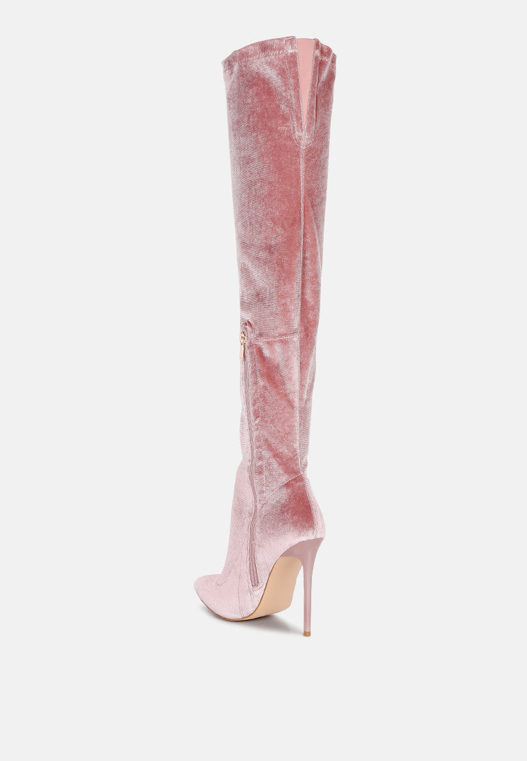 madmiss stiletto calf boots#color_rose