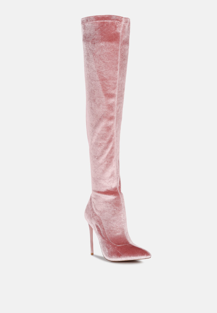 madmiss stiletto calf boots#color_rose