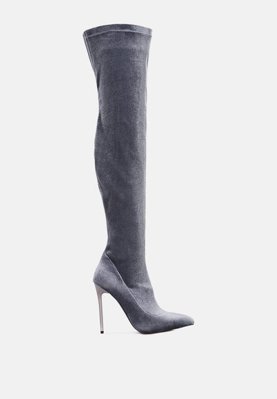 madmiss stiletto calf boots#color_grey