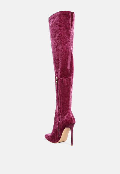 madmiss stiletto calf boots#color_purple