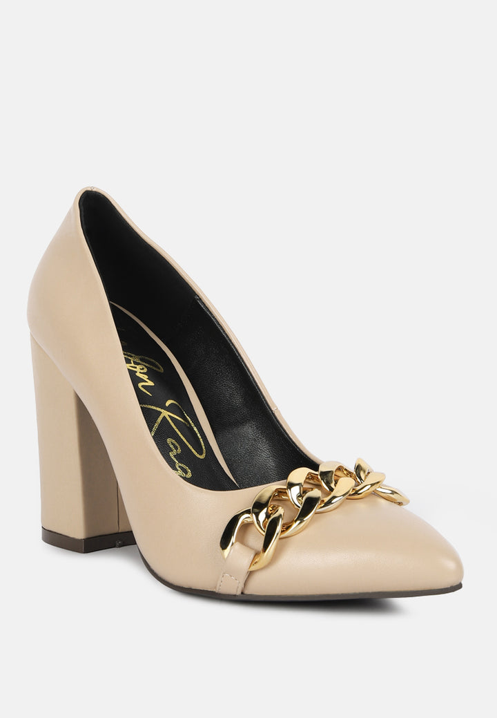 majesty block heel pumps#color_beige