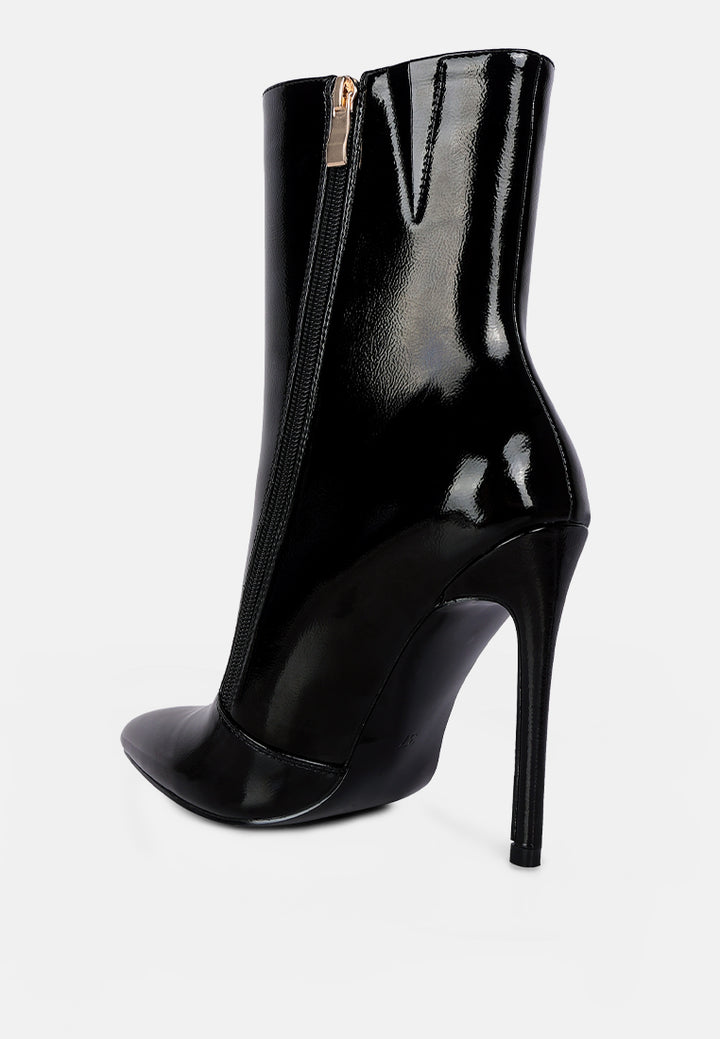 mania high heeled ankle boots#color_black