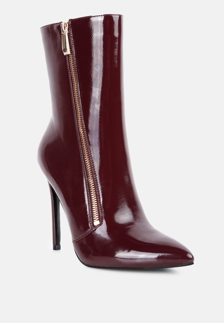 mania high heeled ankle boots#color_burgundy