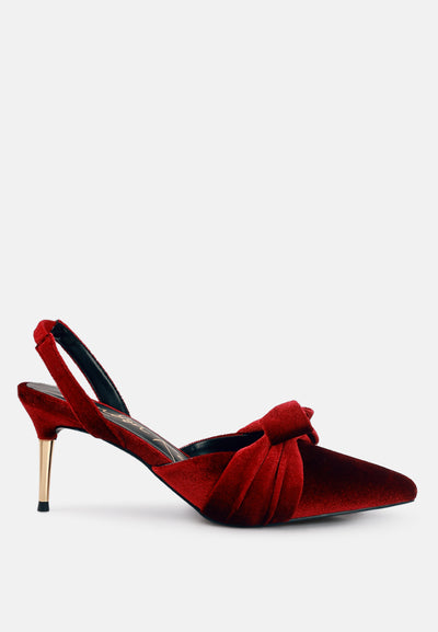 mayfair velvet high heeled mule sandals#color_burgundy