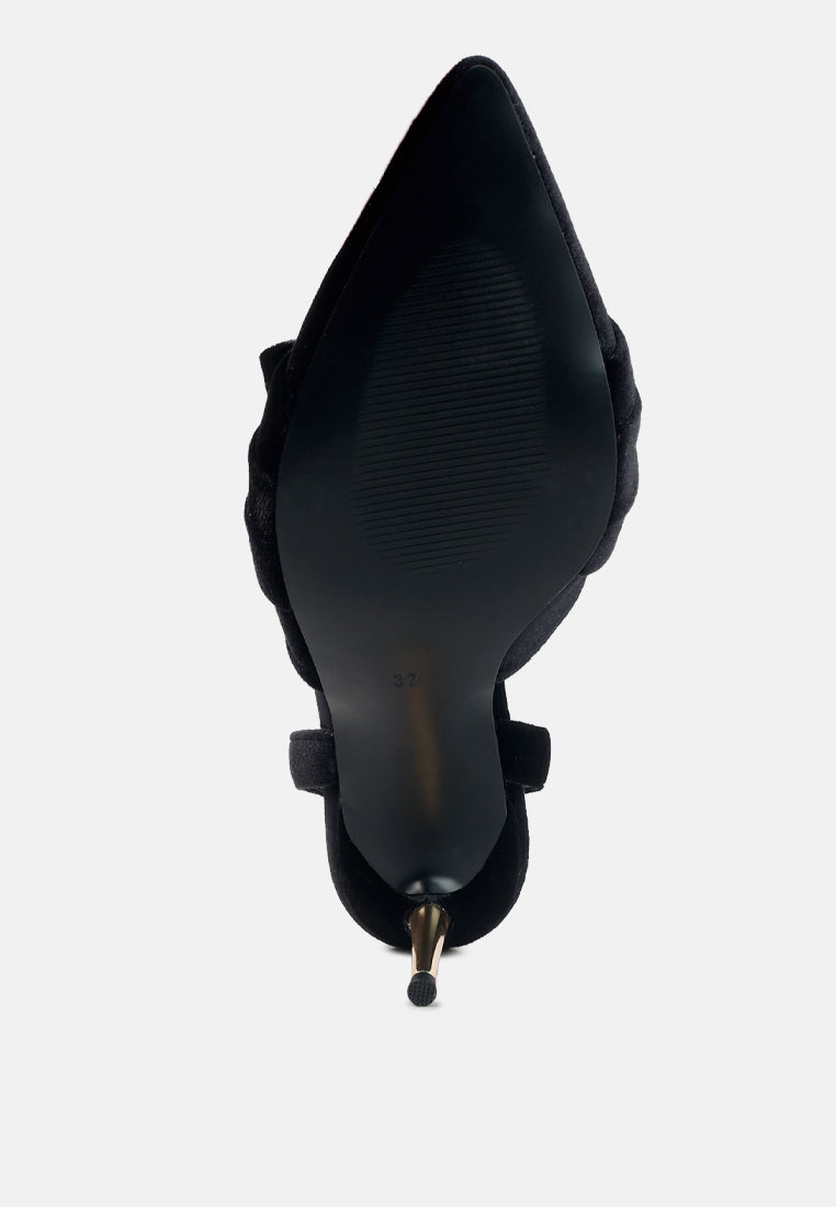 Sandalias tipo mule de tacón alto de terciopelo mayfair#color_negro
